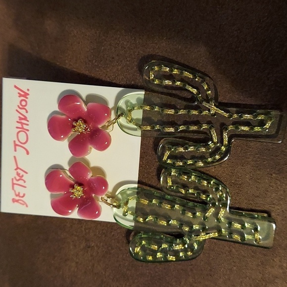 Betsey Johnson Jewelry - Betsey Johnson Cactus Earrings